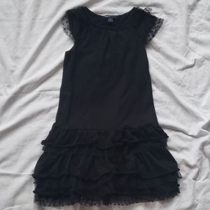 Black Ruffled Dress w/ Tulle
